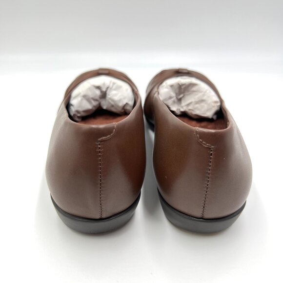 6.5 W 6.5 WIDE WIDTH Walking Cradles Brown Leather Flats Shoes - Picture 7 of 13